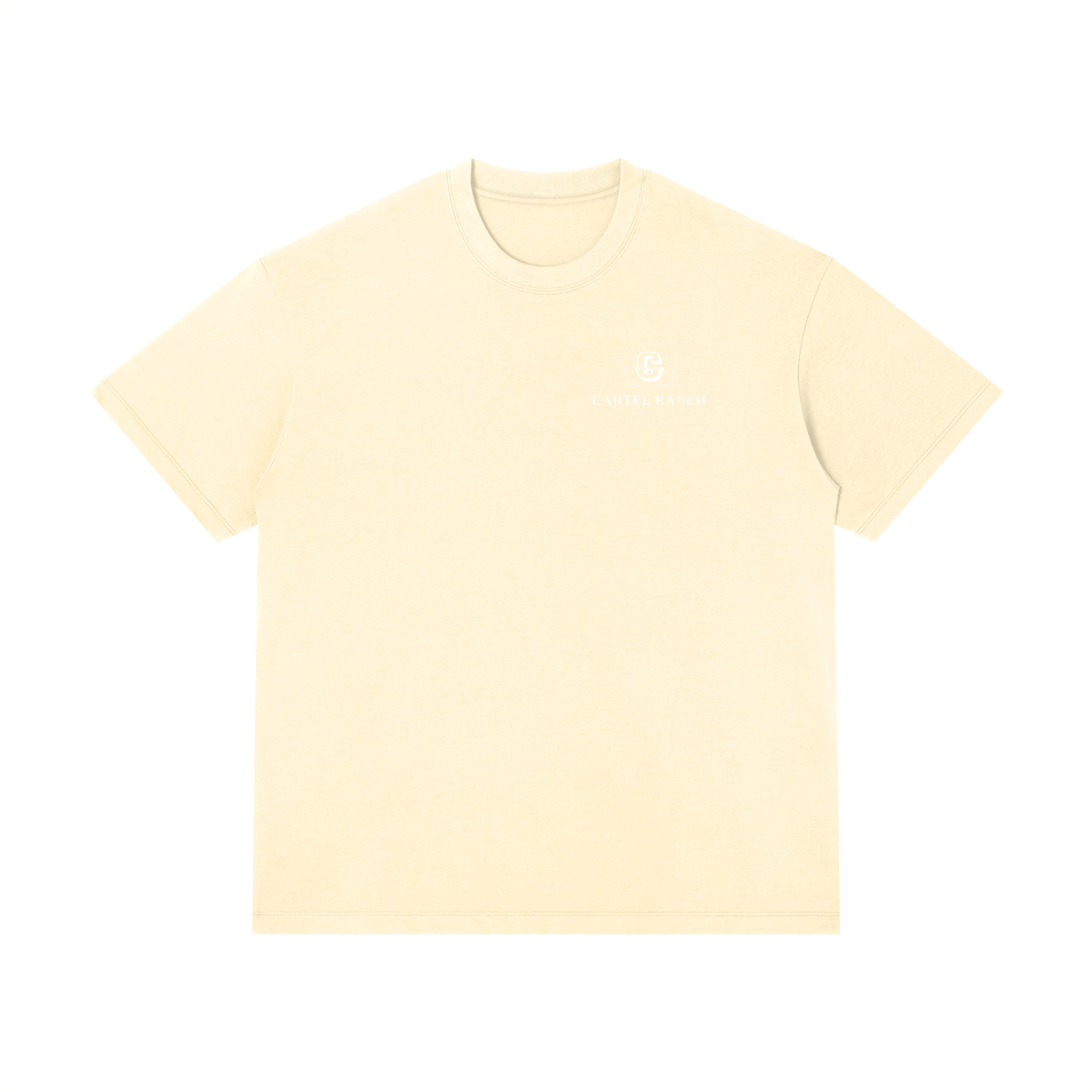 Cartel Ranch Texas Wappen Grafik T-Shirt – Schwarzes Baumwoll-Rundhals-Shirt