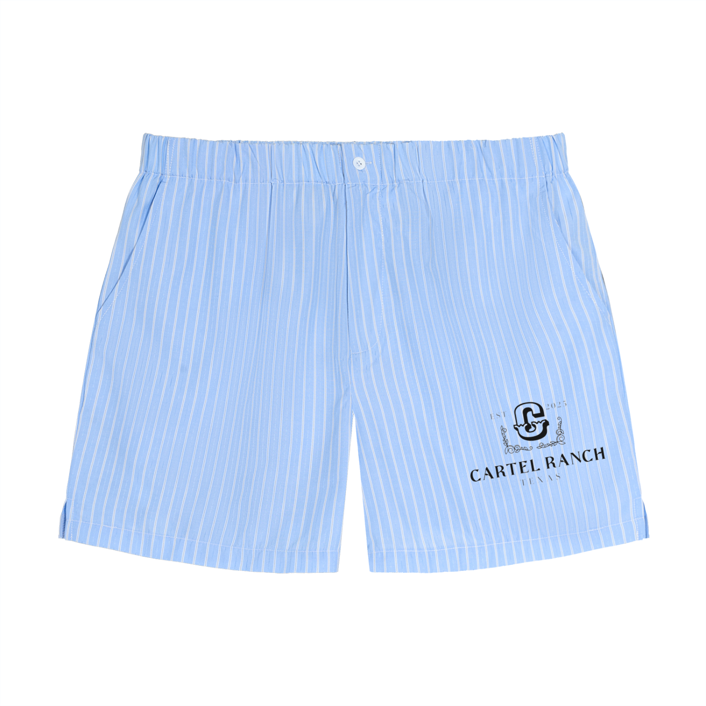 Striped Elastic Waist Shorts