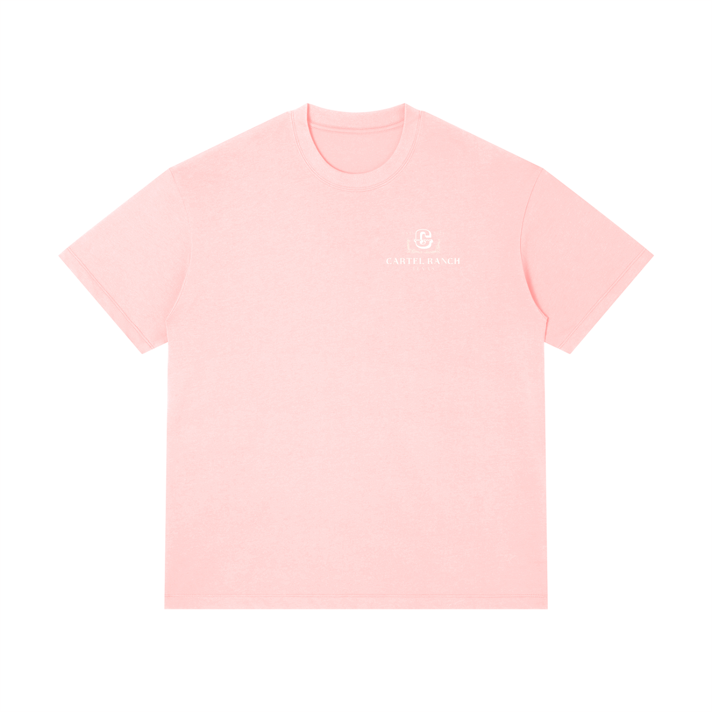 Cartel Ranch Texas Wappen Grafik T-Shirt – Schwarzes Baumwoll-Rundhals-Shirt
