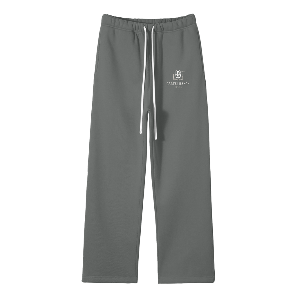 Unisex Solid Color Fleece Straight Leg Pants