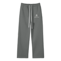 Unisex Solid Color Fleece Straight Leg Pants