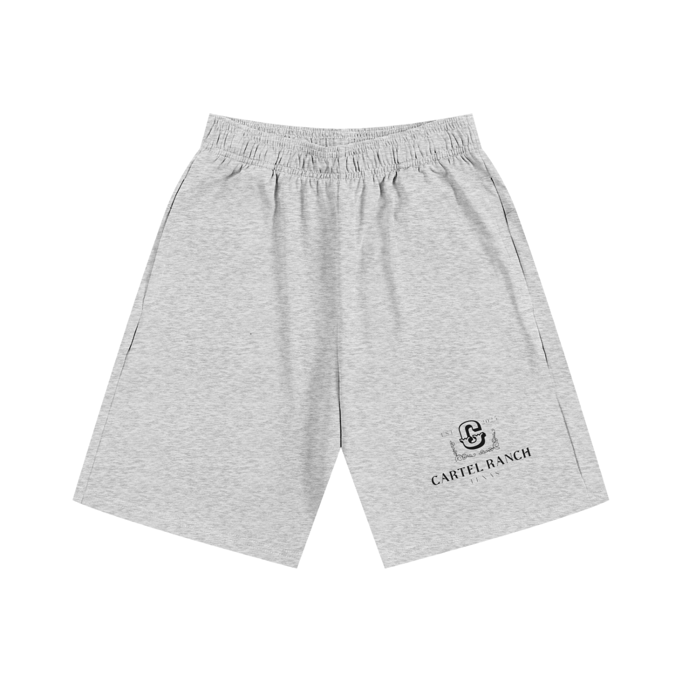 Cartel Ranch Texas Schwergewichtige Baumwollshorts – Schwarz