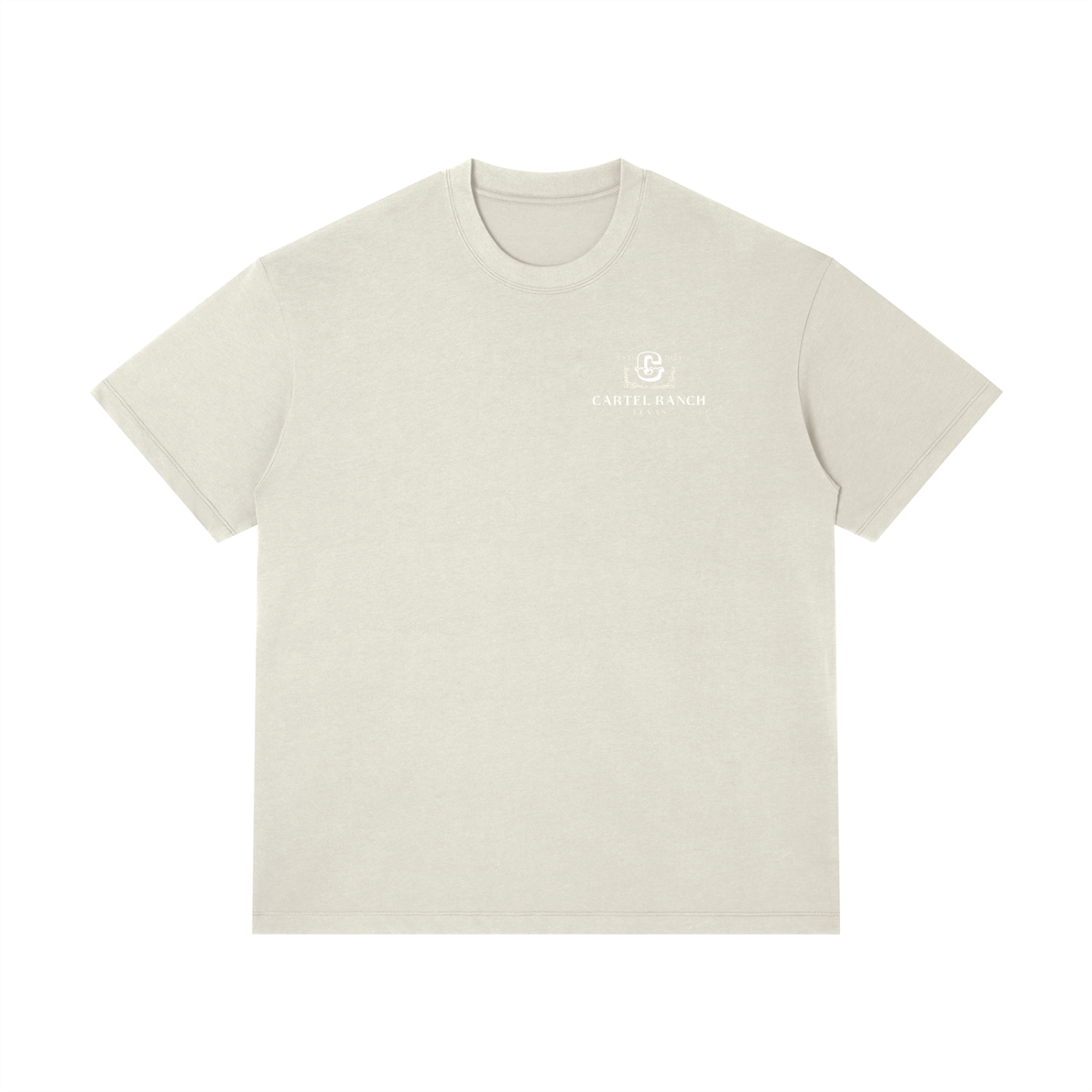 Cartel Ranch Texas Wappen Grafik T-Shirt – Schwarzes Baumwoll-Rundhals-Shirt