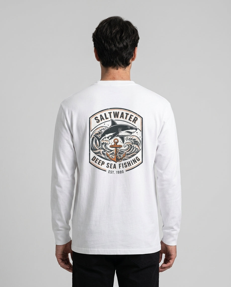 Long-sleeve crewneck t-shirt — Front Studio Shot | Generated by Modelize