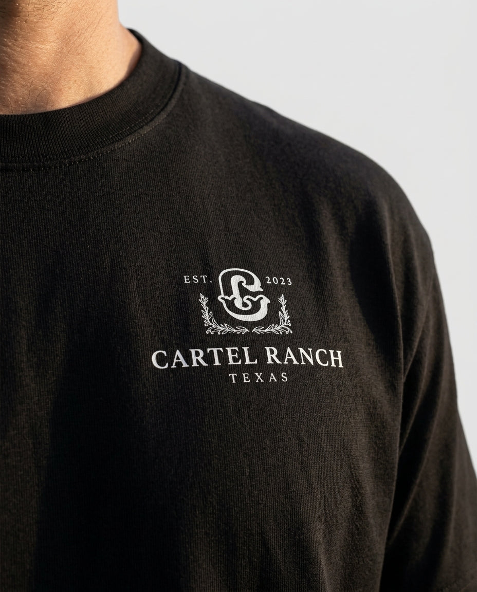 Short-sleeve crewneck t-shirt — Logo Detail Close-up | Generated by Modelize
