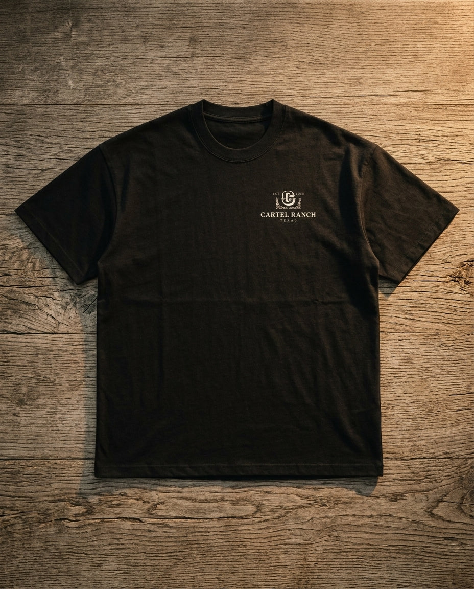 Crewneck T-Shirt — Ranch Essentials Flat Lay | Generated by Modelize