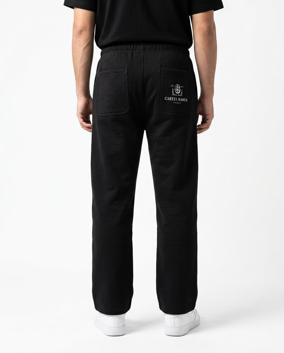 Fleece straight-leg pants — Back Studio Shot | Generated by Modelize