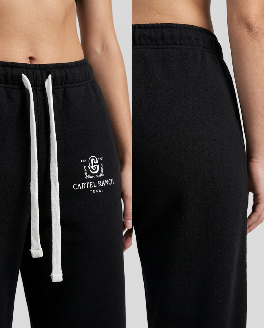Fleece Straight Leg Pants — Logo and Texture Detail | Generated by Modelize