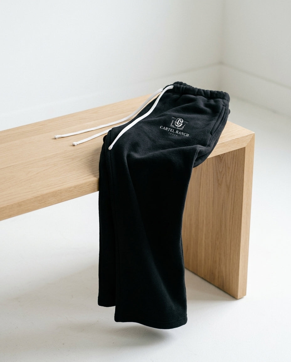 Straight-leg fleece pants — Premium Lounge Lifestyle | Generated by Modelize